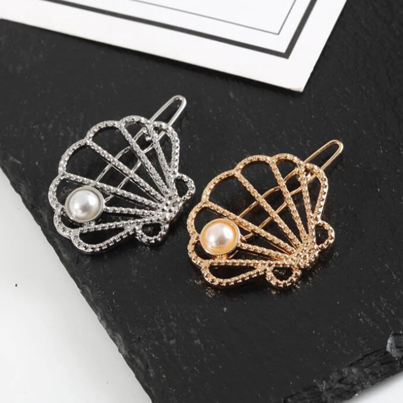 Shuangshuo корейские модные заколки для волос в виде ракушек женские аксессуары