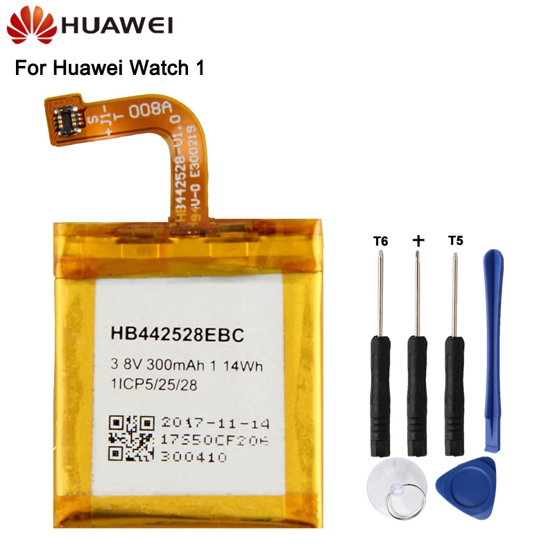 Huawei Оригинальные Замена Батарея HB442528EBC для часы 1 300 мАч аутентичная батарея