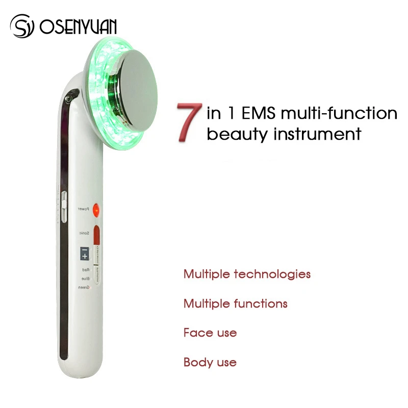 

7in1 Ultrasound Body EMS Slimming Photon LED Therapy Facial Massager Face Galvanic Skin Care Burn Fat Anti Cellulite Spa Beauty