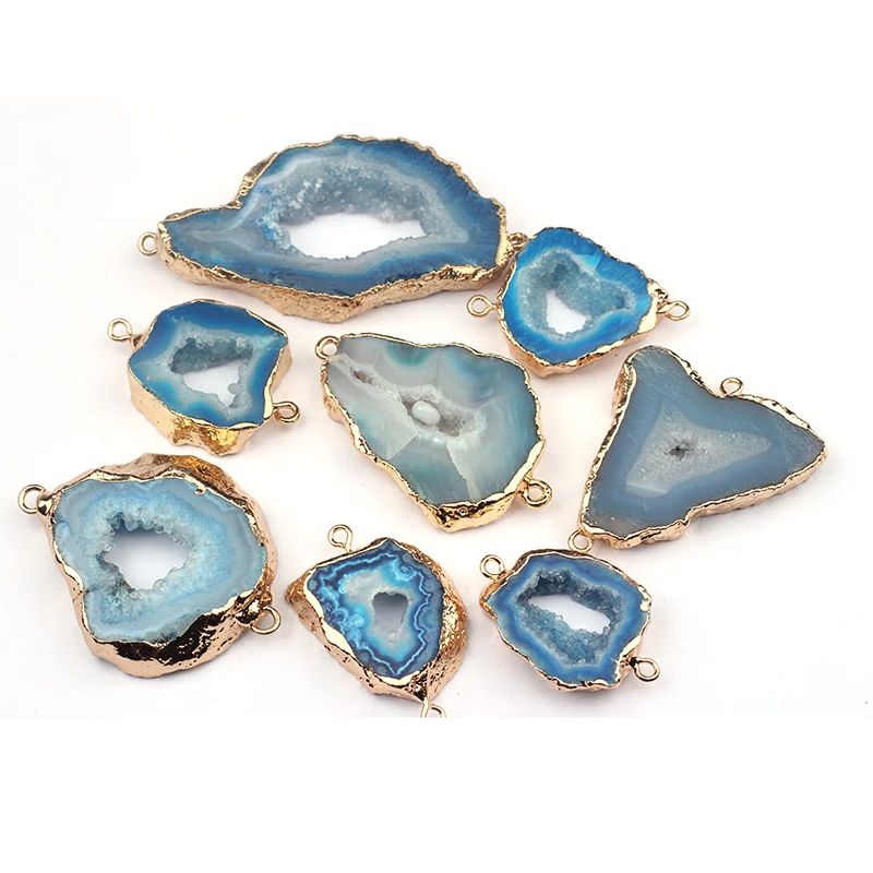 1 шт. соединительные Агаты с двумя отверстиями | Украшения и аксессуары