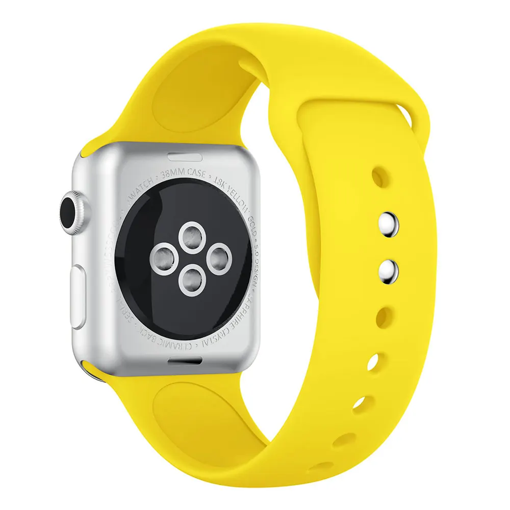 Силиконовый браслет для Apple Watch 38 мм 42 40 44 сменные спортивные Смарт часы с