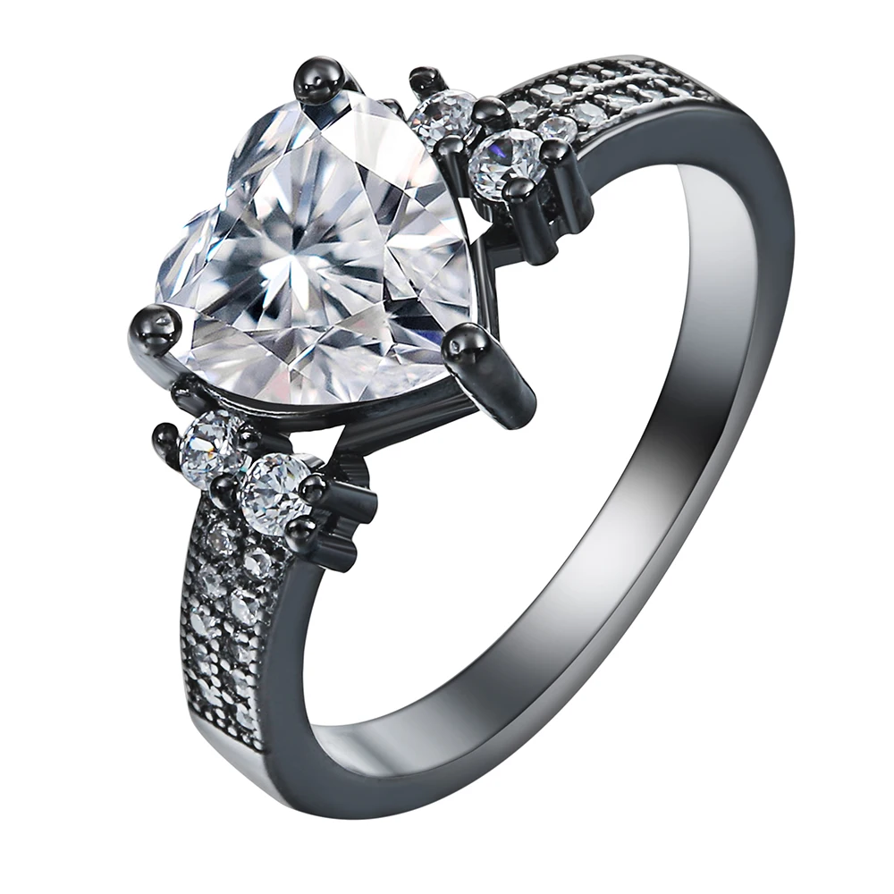 Кольцо обручальное женское Ювелирное Украшение с черным золотым красным