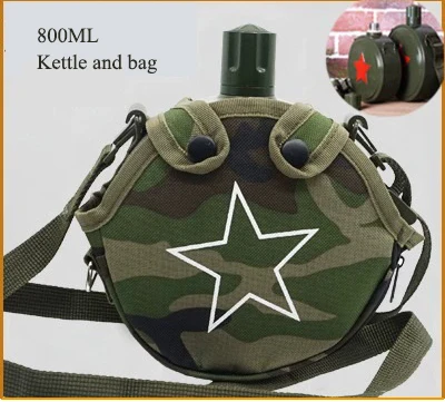 Красный чайник с пятью звездами для военной тренировки эргономичный из