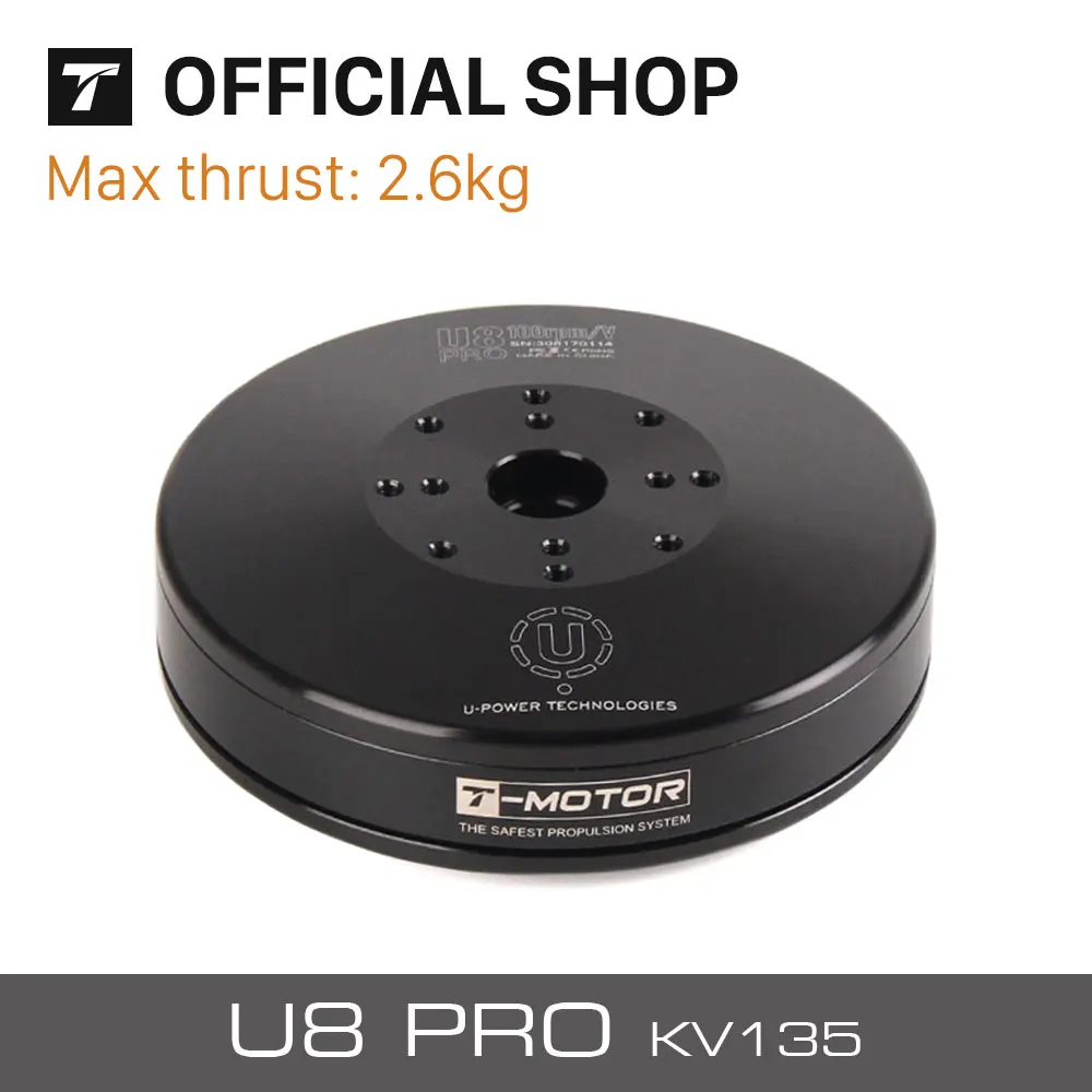 T мотор бесщеточный водонепроницаемый двигатель U8 Pro 135KV 6 12S для квадрокоптора VTOL
