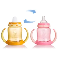 2018 valueder 180ml cute sippy cup with handle hot sale pp non spill baby water bottle for training and drinking