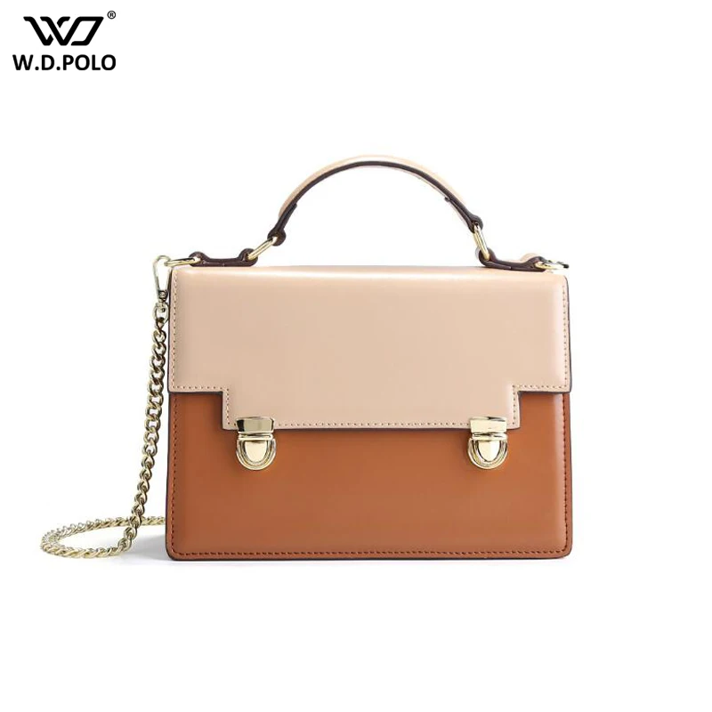 Новый двойной пряжкой Мода Для женщин Сумки лоскутное цепи дамы сумка высокое