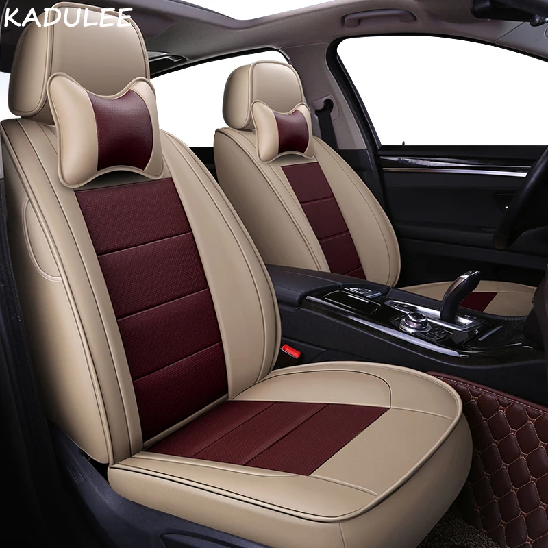 KADULEE пользовательские кожаные чехлы для автомобильных сидений LEON IBIZA Cordoba Toledo Marbella Terra RONDA автомобильные аксессуары автомобильные наклейки