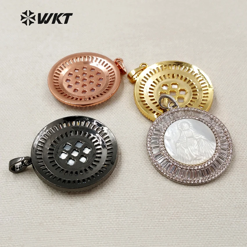 MP064 Классическая Подвеска с микро-каркасом круглая подвеска узором для украшения