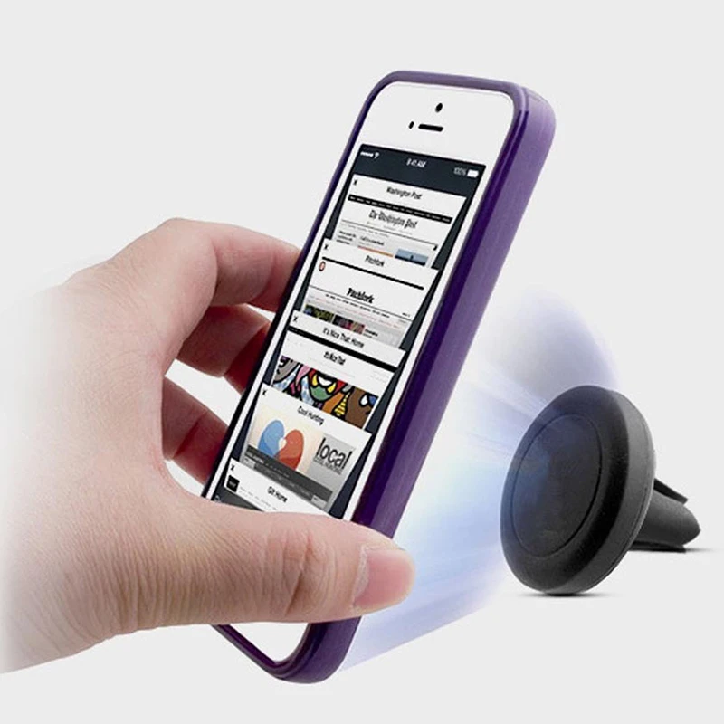 Магнитный автомобильный держатель для телефона MALUOKASA подставка iphone 8 7 6s Samsung S8 с