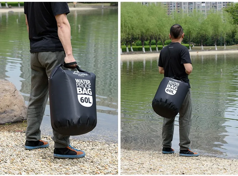 NatureHike 5L 20L 60L водонепроницаемый мешок Сверхлегкий дрейфующий Сухой Мешок Пляжный дрейфующий Дайвинг Плавательный компрессионный мешок для хранения