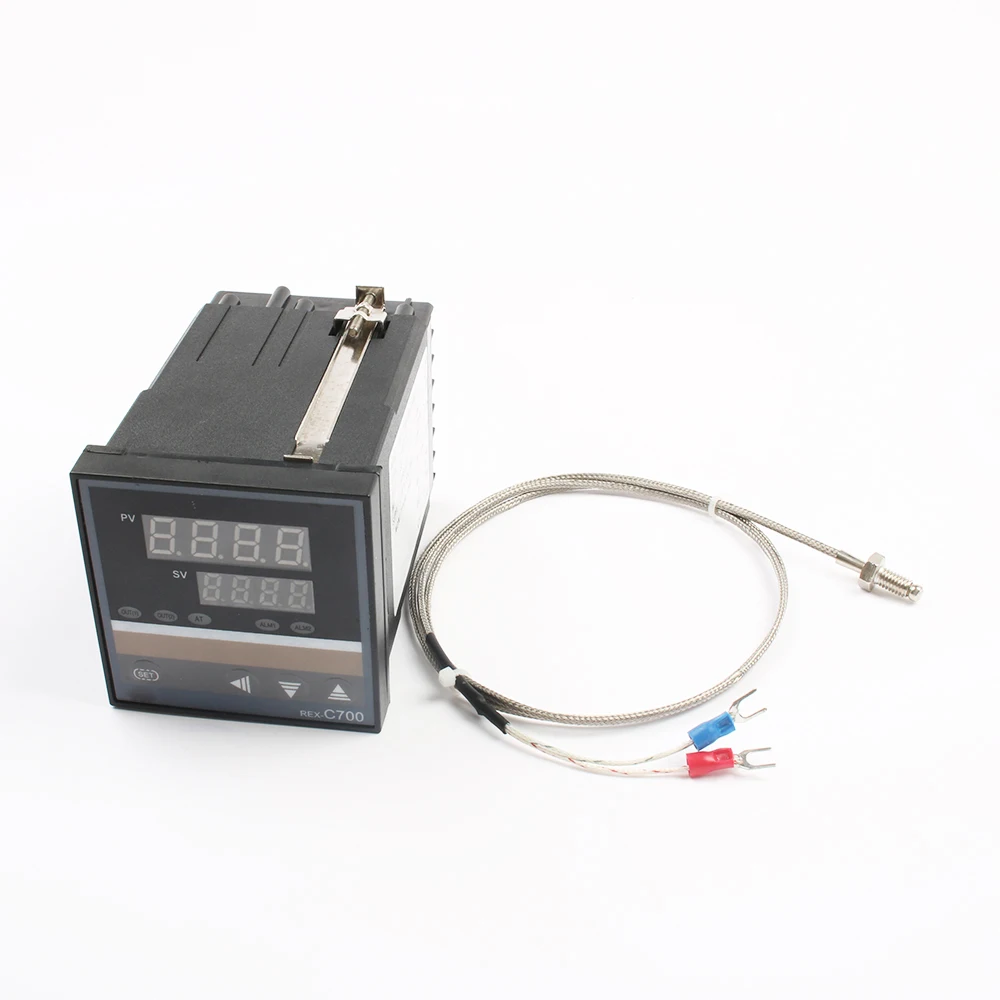 Цифровой PID AC REX C700 FK02-V* регулятор температуры 0-400C выход SSR M6 термопары SSR40DA 40A радиатор Rex-C700