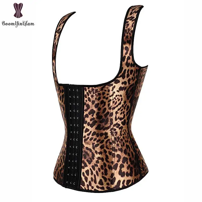 Корсет женский латексный с леопардовым принтом и застежкой на 3 крючка | Женская