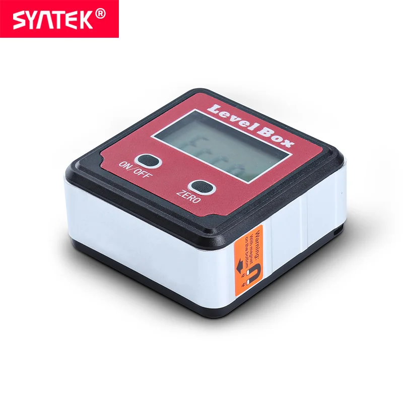 Syntek красный точность цифровой угломер и уровень box Цифровой электронный с базой