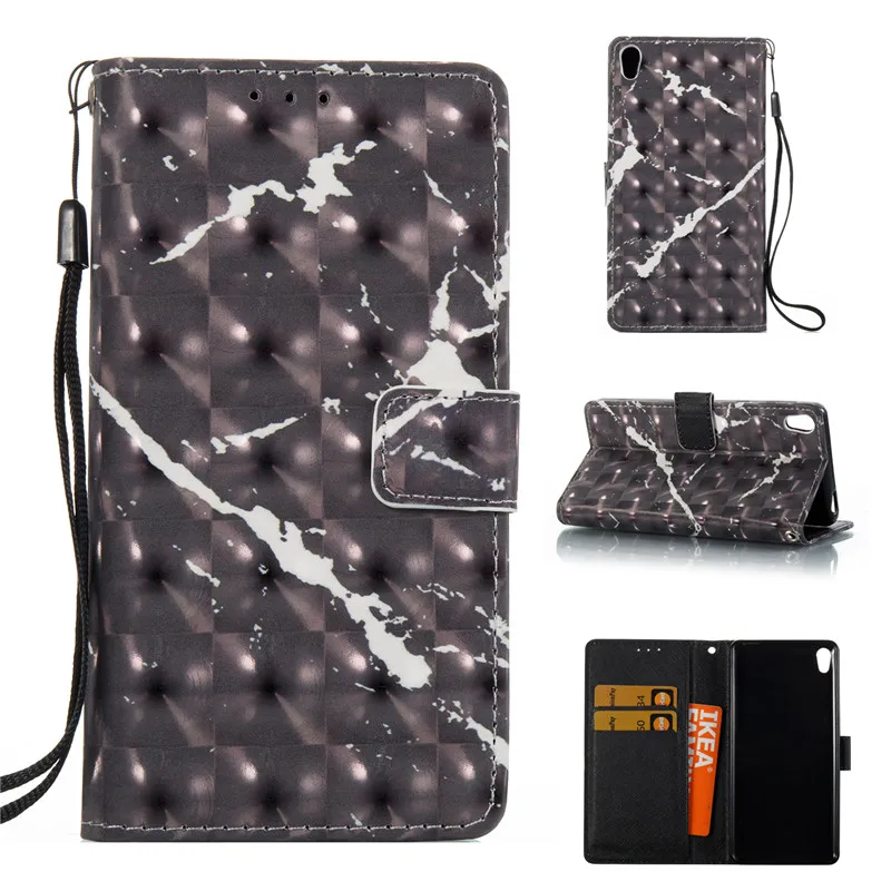 2017 мраморный камень изображение краска Флип Магнитный кожаный бумажник чехол