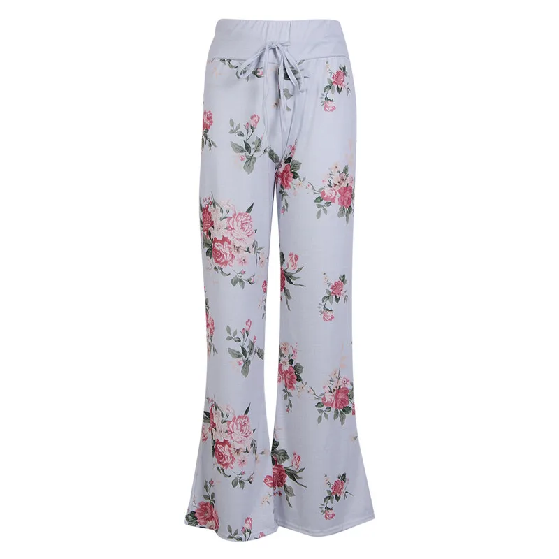 Hirigin 2017 летние широкие брюки с высокой талией женские повседневные палаццо