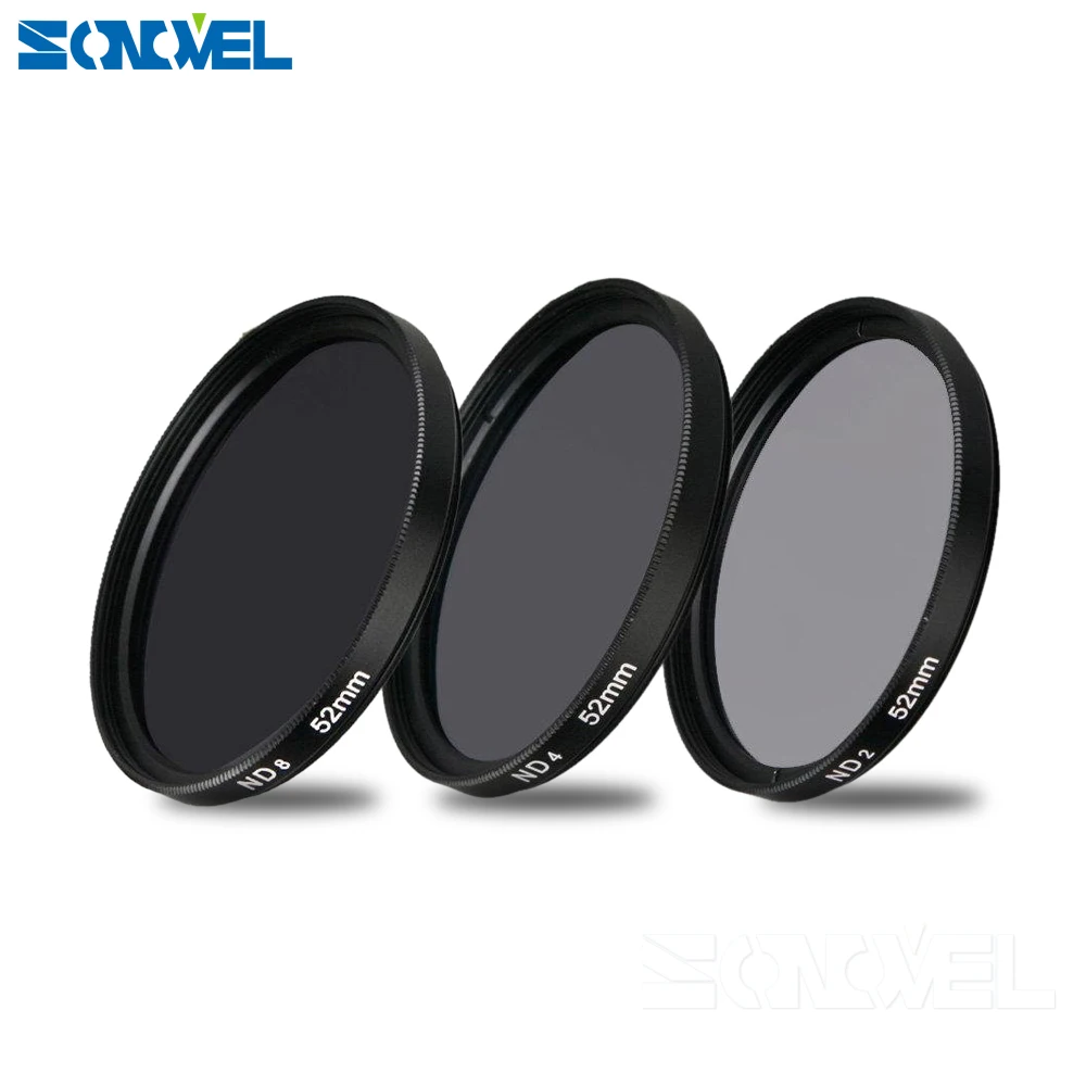 

52mm ND2 ND4 ND8 Neutral Density Filter Lens Set For Canon EOS M M1 M2 M3 M5 M6 M10 M100 with for Canon EF-M 55-200mm / 18-55mm