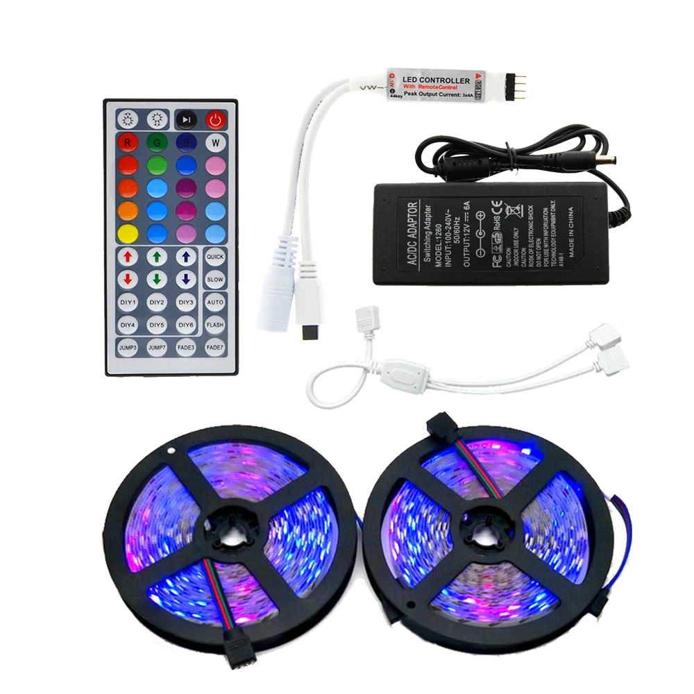 10 м светодиодные ленты набор SMD 5050 RGB светодио дный 600 гибкие украшения дома
