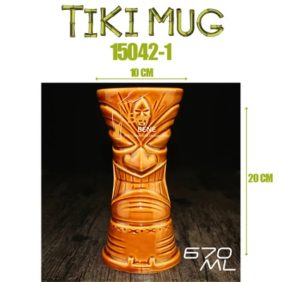 M Чайные кофейные кружки, керамическая кружка tiki, кружка для молока, домашний бар, Декор, гавайский коктейль, стеклянная фарфоровая статуэтка, ручная работа, Мартини, подарки - Цвет: M