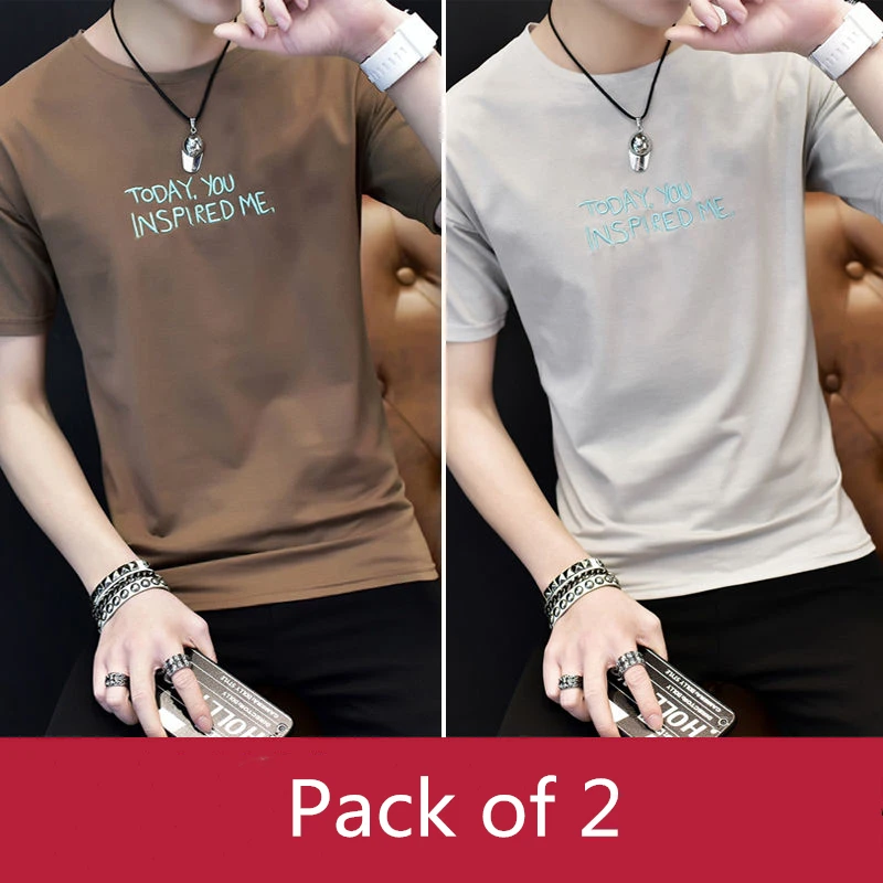 Купите футболку с коротким рукавом для мужчин одежда подростков корейская мода