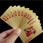 24 K золотые игральные карты покер игра колода Золотая фольга покерные карты набор креативный подарок