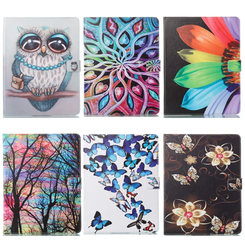 

SM-T550 Fashion Owl Pattern Case For Samsung Galaxy Tab A 9.7 SM-T555 T550 P555 Cover Smart Case Funda Tablet PU Stand Shell