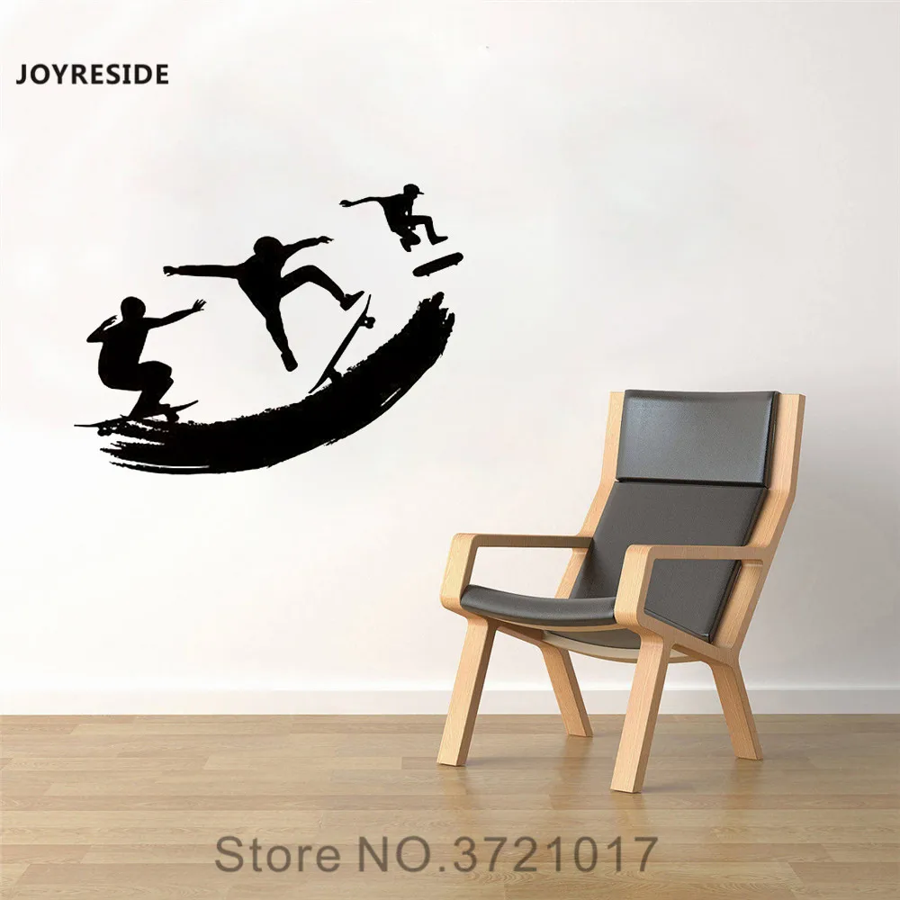 Стена для скейтбординга joyliving наклейка декор мальчиков спальни гостиной
