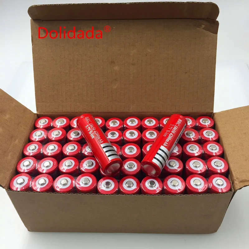 4-20 шт 18650 аккумулятор 6800 mAh литий-ионный перезаряжаемый красный корпус Аккумулятор для фонарика игрушки