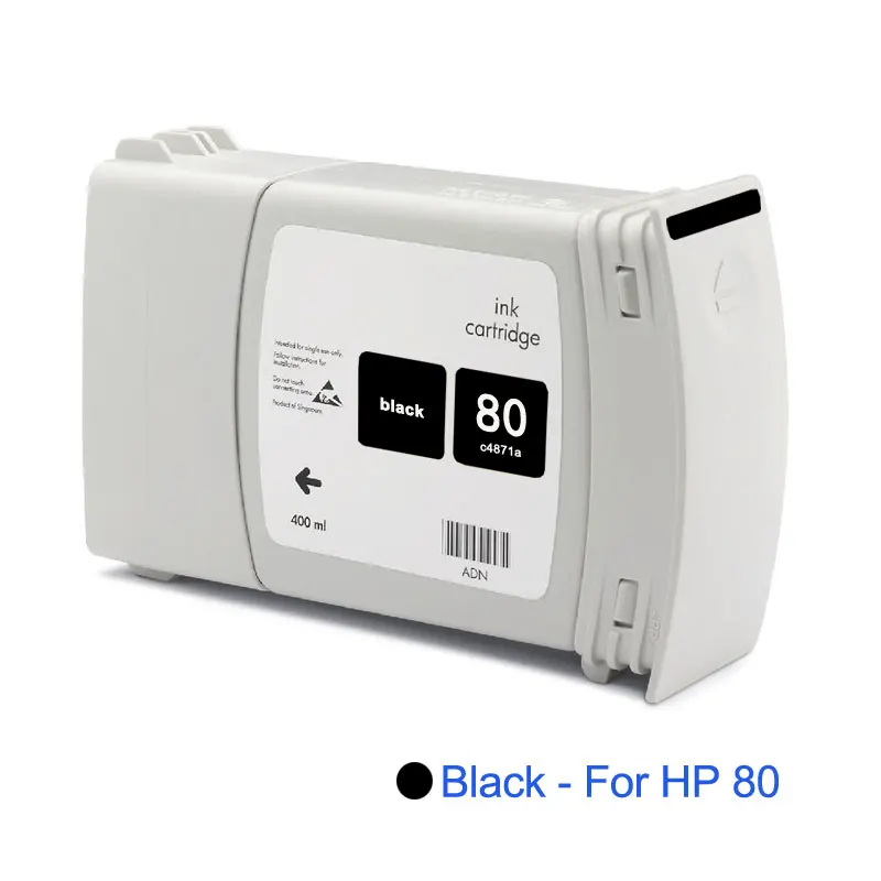 Occjet для hp 80 совместимый чернильный картридж для принтера hp Designjet 1050 1050C 1055 1055 см(C4871A C4846A C4847A C4848A - Цвет: 1 PCS - Black