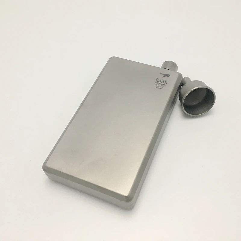 Keith Pure Titanium Hip Flask портативная фляжка для винного виски посуда напитков Спортивная