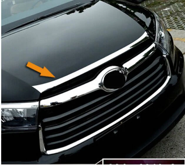 Аксессуары подходящие для TOYOTA high Lander KLUGER 2014 2016 хромированный передний капот