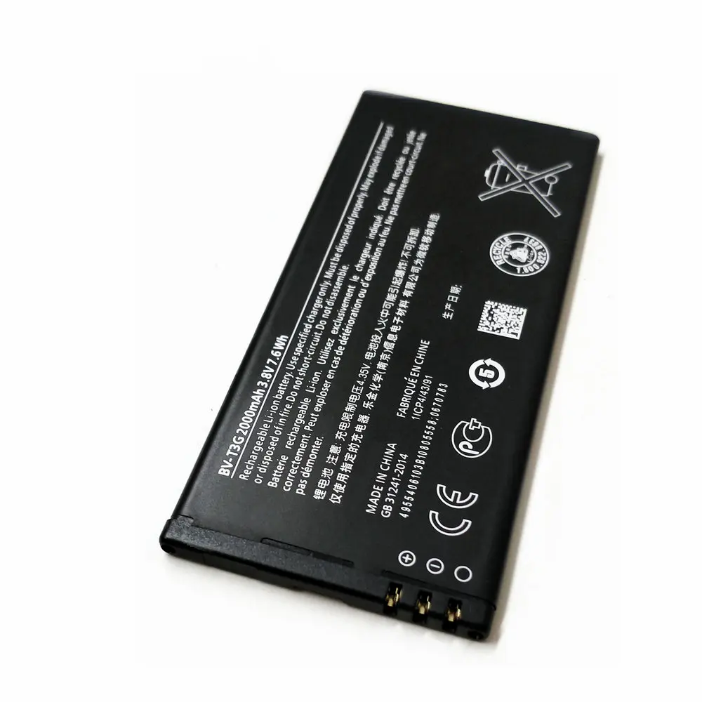 100% NEW Original BV-T3G BVT3G 2000mAh battery for Nokia Microsoft Lumia 650 RM-1154 Mobile phone | Мобильные телефоны и