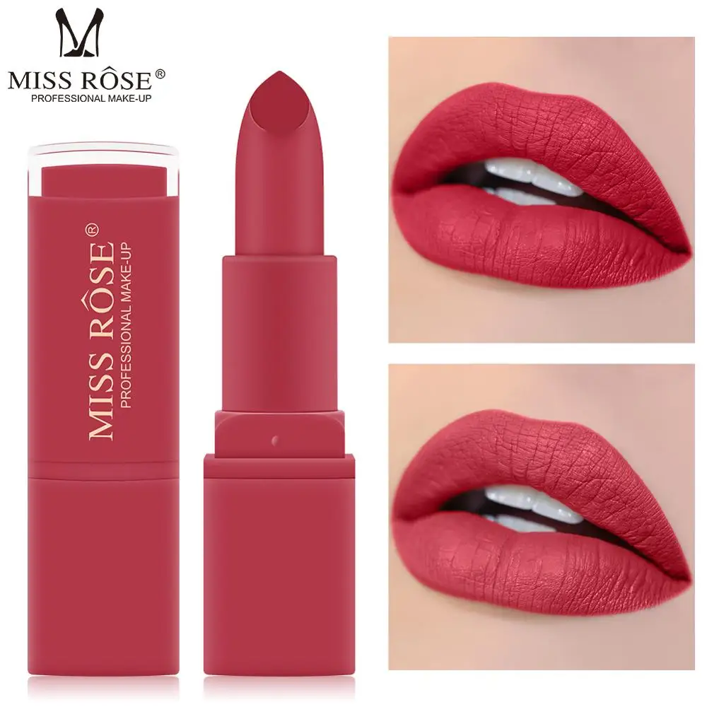 Бархатная матовая помада Miss Rose 12 цветов Сексуальная Красная телесная