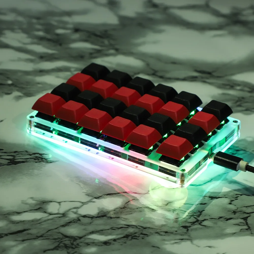 Программируемая клавиатура RGB YMDK переключатели MX Cherry Gateron 21/23/24 клавиши нумпад для