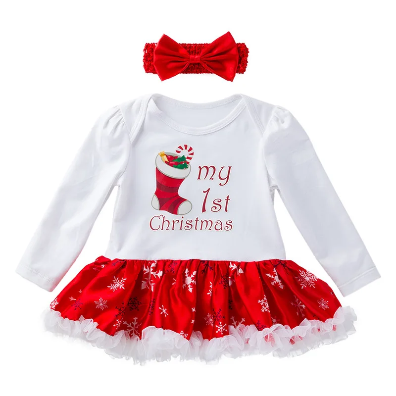06 My First Christmas/Детские костюмы-комбинезоны; платье с суперменом и Бэтменом; одежда для малышей; комбинезон; Одежда для новорожденных девочек; Одежда для младенцев - Цвет: 06