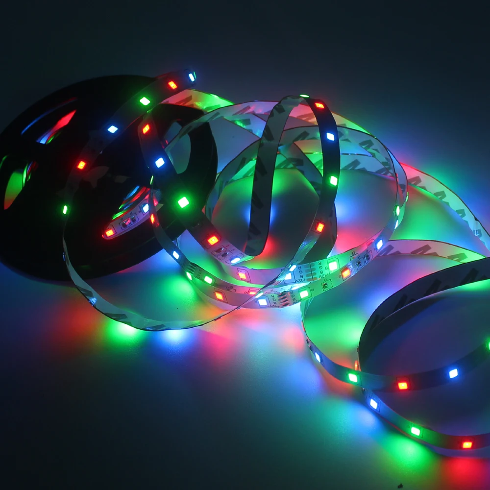 5 м/рулон RGB теплый холодный белый красный зеленый синий желтый Гибкая 3528