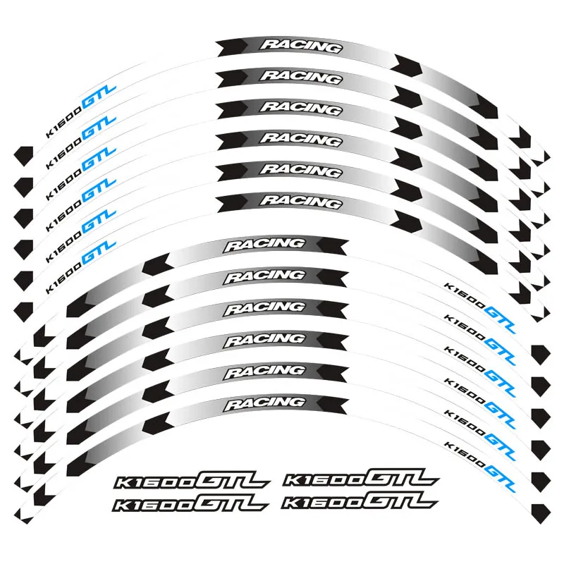 Новые наклейки на колеса мотоцикла полосатые Светоотражающие Водонепроницаемые