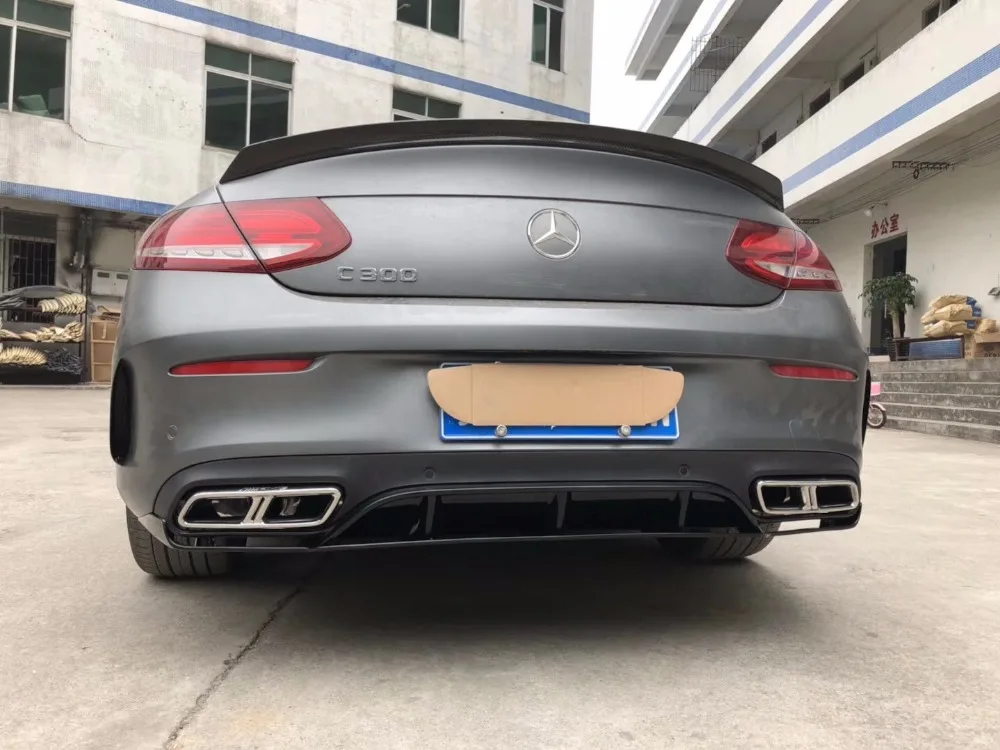 Для Mercedes C Class W205 спойлер из углеродного волокна спойлер заднего багажника, крыла C200 C250 C300 C180 C350 купе 2 двери автомобиля-UP