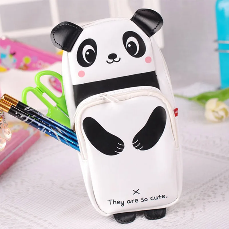 

Creative Stationery Panda Pencil Cases For Girls Kawaii School Leather Estojo Escolar Menina Pencil Bags Gifts Pencil Box