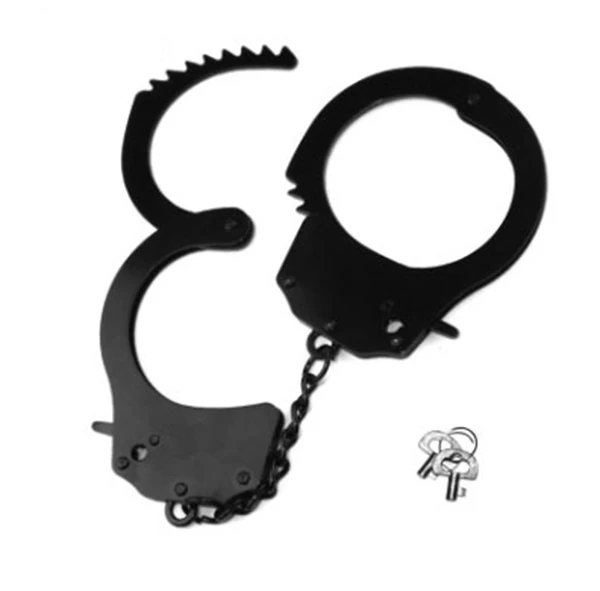 Черные Металлические наручники устройство целомудрия замки с ключом для мужчин