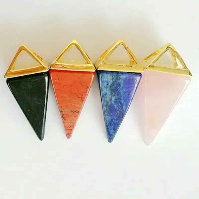 Любовь перевернутая Пирамида рейки исцеляющая кварцевое хрустальное ожерелье