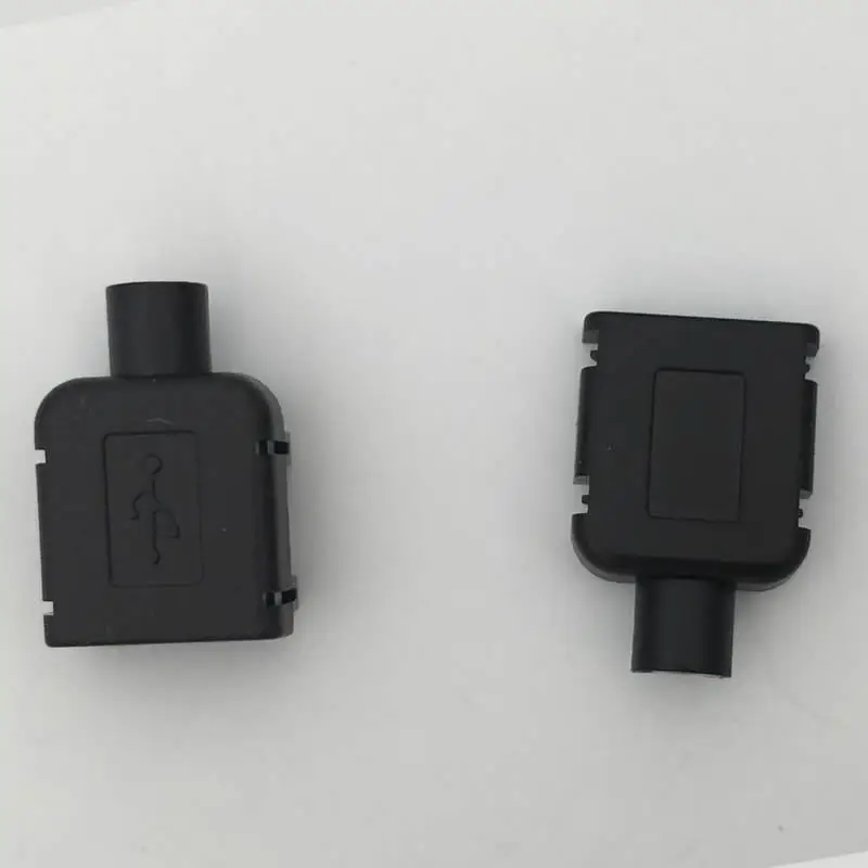 10 шт. USB Мужской головная повязка пластиковый корпус из трех частей зарядное