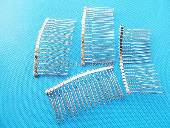 10 шт Серебряный тон/черный/золотой Гладкий двухсторонний Плетеный гребень для