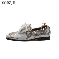 xobzjh italian shoes male loafers summer 2019 men luxury wedding prom white loafers men high quality slip on red bottom shoes