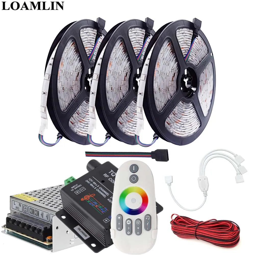 Светодиодная лента RGB 5050SMD 30 светодиодов/м гибкий светильник TQ Music 2 RF пульт