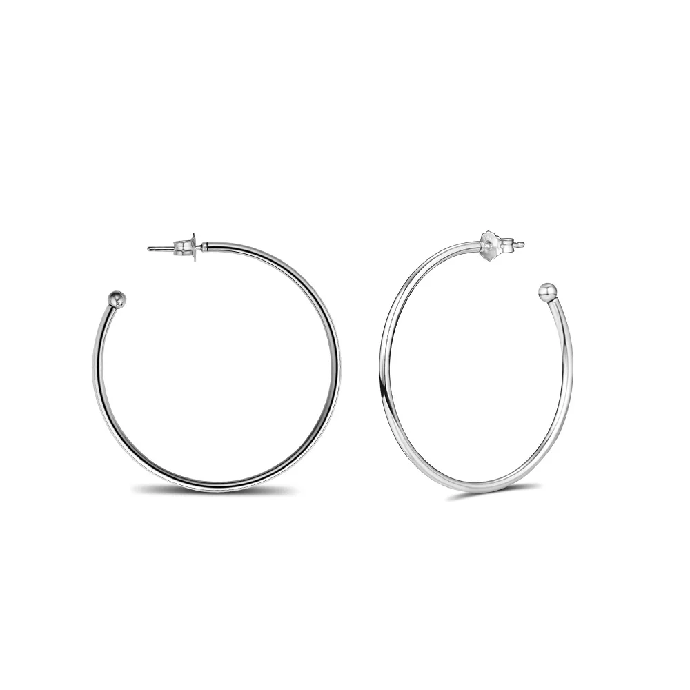

Genuine 925 Sterling Silver Hoops of Versatility Earrings for Women Female Fine Jewelry Berloques Brincos Free Shipping