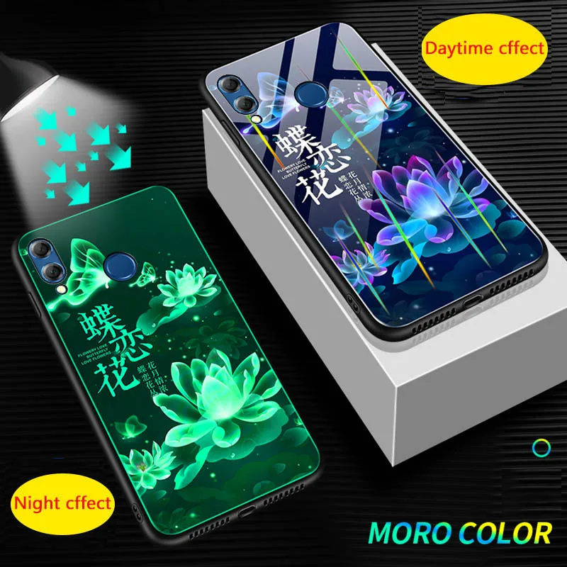 Волк Дракон Чехол в виде светящегося стекла для Xiaomi Mi 9 A3 Lite 9T Pro A2 A3 Примечание 3 Аврора чехол для redmi 8 7 7A Note 8 7 K20 Pro Чехол