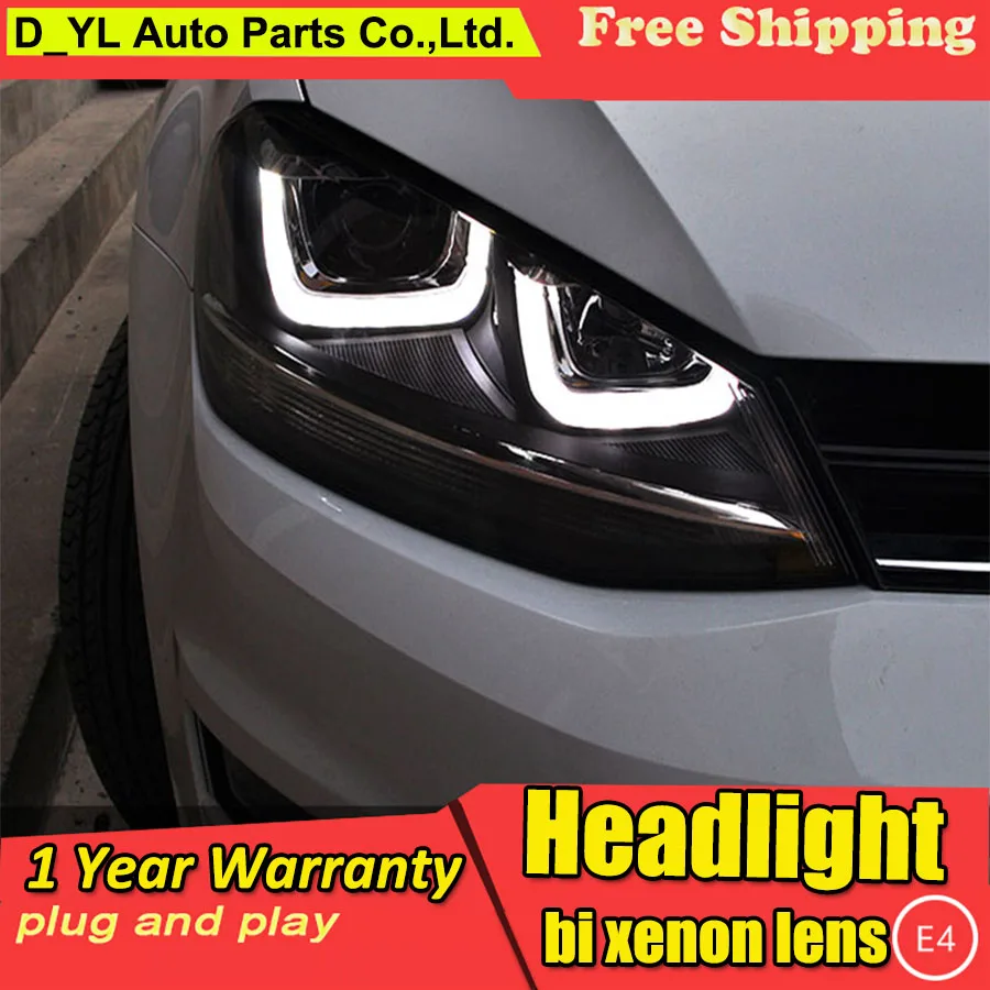 Автомобильный Стайлинг для VW Golf 7 GTI фары 2010 2012 golf mk7 светодиодный ные DRL линзы
