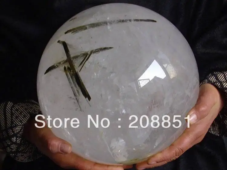 39.7LB HUGE NATURAL GREEN HAIR TOURMALINE INCLUSION CLEAR QUARTZ CRYSTAL SPHERE BALL HEALING Wholesales Price Free Shipping | Дом и сад