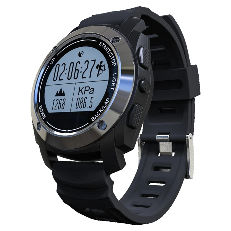 GPS Спорт Смарт часы F69 плюс с Bluetooth G-Датчик сердечного ритма Компасы барометр