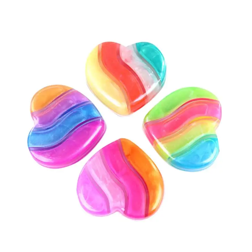 Хрустальная глина в форме сердца резиновая грязевая умная жвачка для рук